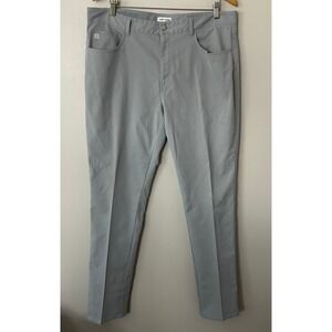 Peter Millar Pants Mens 38x34 Gray Wayfare Performance 5-Pocket Golf Stretch